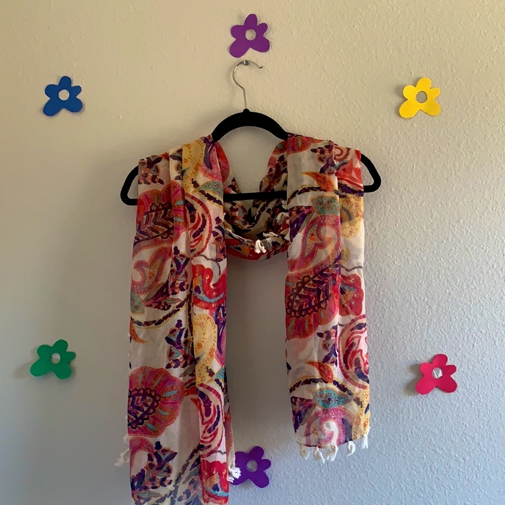 Polyester Multi-colored Scarf